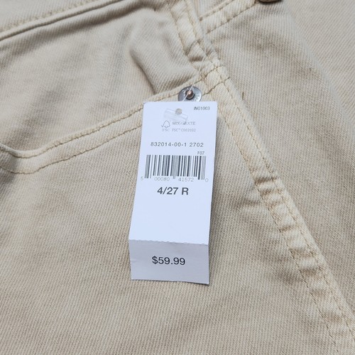 Womens Gap High Rise Vintage Slim Straight Leg Khaki Tan Denim Jeans 4 27R NWT - Picture 5 of 12