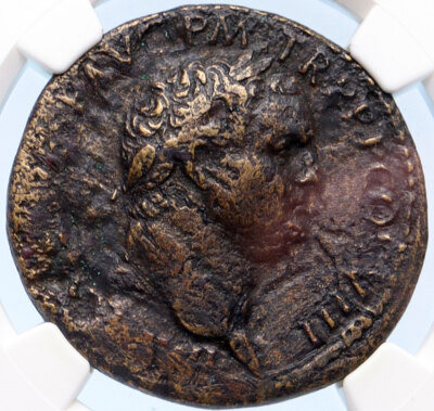 TITUS Genuine 80AD Rome Sestertius Spes Authentic Ancient Roman