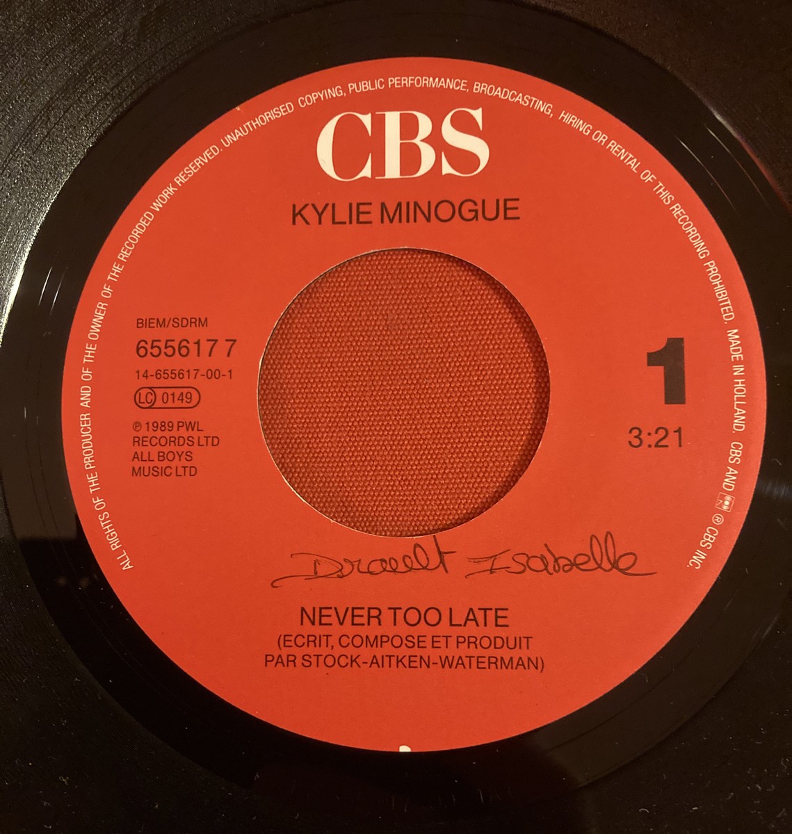 Kylie Minogue Never Too Late Smiley Mix 6556177 VG+ Vinyl Kylie Minogue Never Too Late Smiley Mix 6556177 VG+ Vinyl