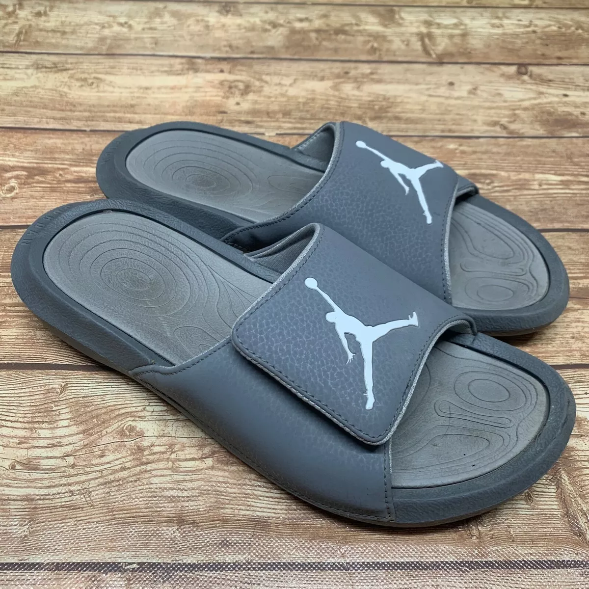 Nike Air Jordan Hydro 6 Retro Cool Grey Gray Slides Sandals 881473 004 Men 8
