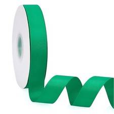 Green 1" X 50 Yards Solid Color Double Faced Grosgrain Ribbon for Gifts Wrapp...