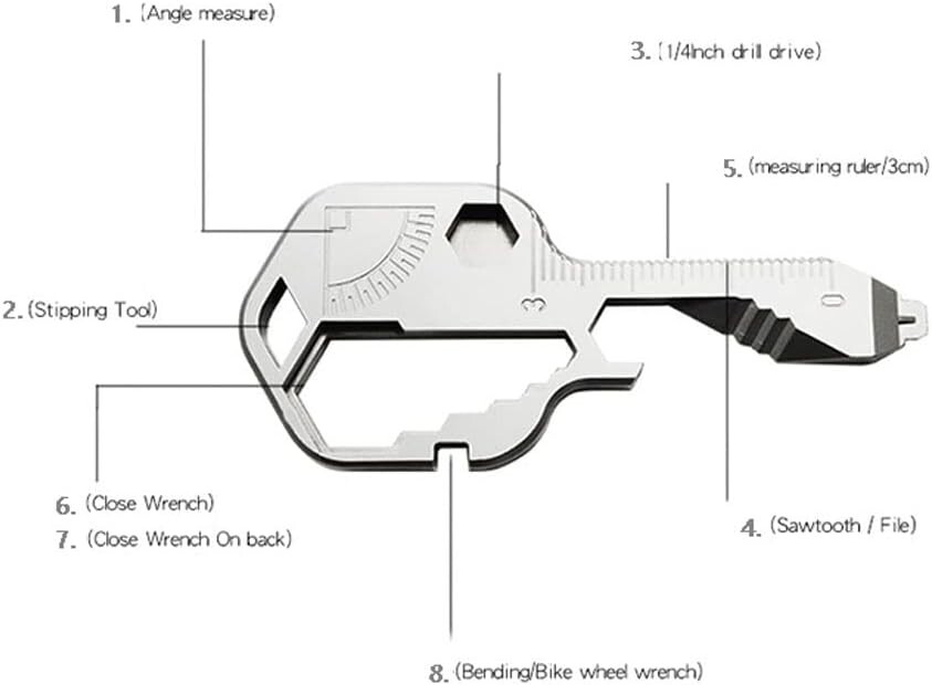 Bronze Multi-Tool Keychain Screwdriver for Camping Survival Outdoor Gear