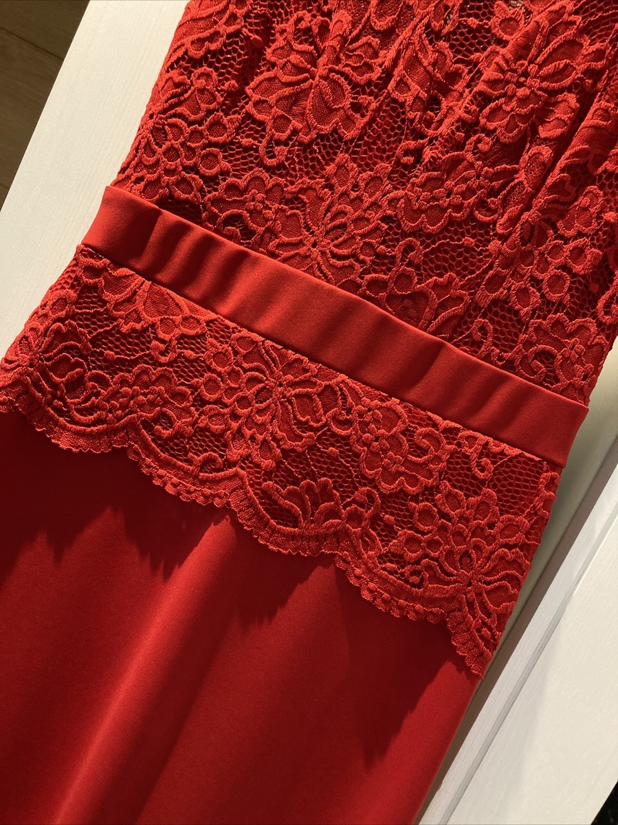 Ladies Red Lacy Dress by Jessica Wright Size 10 | eBay UK