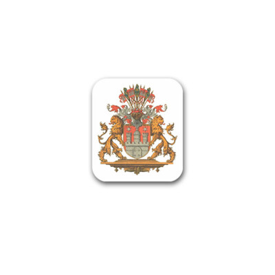 Sticker/Decal Free and Hanseatic City of Hamburg Hamburg FHH FuHH 6x7cm A3159