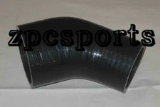 Black 2.75" to 3" Silicone 45 degree Elbow Reducer Silicon,Turbo