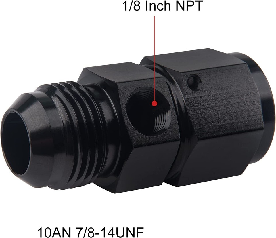 AN To 1/8 NPT Male To Female Fitting - Pressure Take Off Adapter For 3AN, 4AN, 6AN, 8AN, 10AN, 12AN