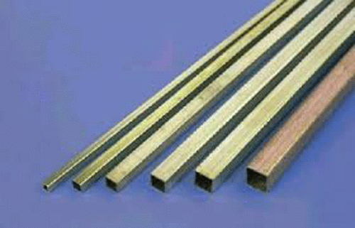 K & S Square Brass Metal Tube 12" Long Pk3 various each snug fit the next size. - Picture 1 of 1