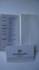 RAYMOND WEIL Guarantee Garanzia WORLD SERVICE...