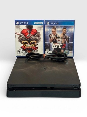 Sony PlayStation 4 Slim PS4 Console 1TB System w/2 Games   Tested Works Great