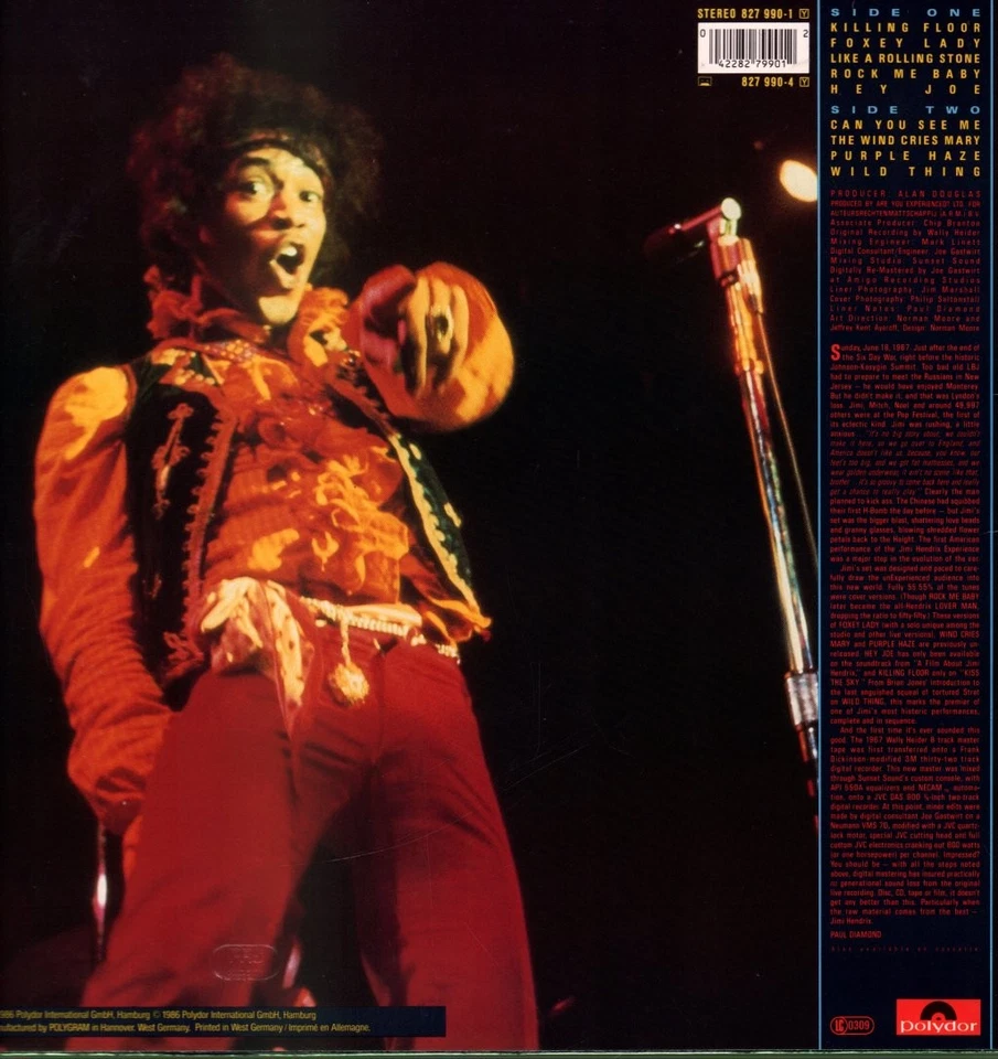 Jimi Hendrix Jimi Plays Monterey LP vinyl Germany Polydor 1986 8279901 - Image 2 of 4