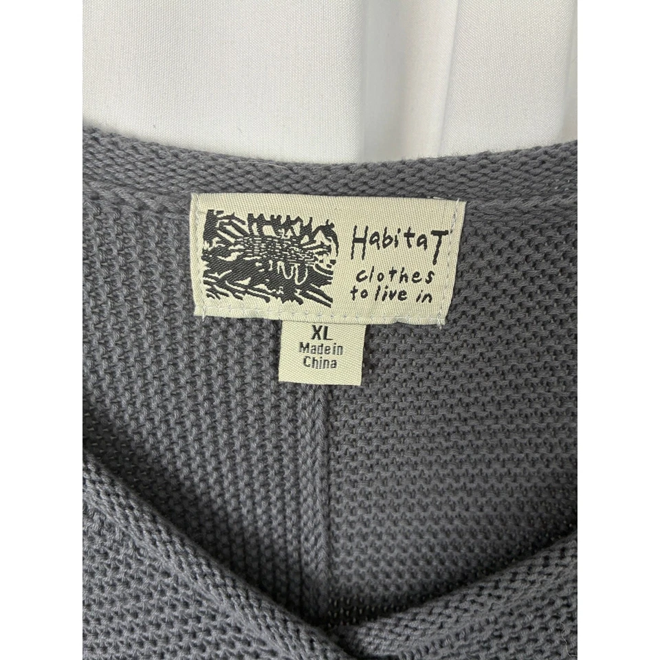 Suéter túnica Habitat Clothes to Live in para mujer XL gris bolsillo Lagenlook Foto 4 de 4
