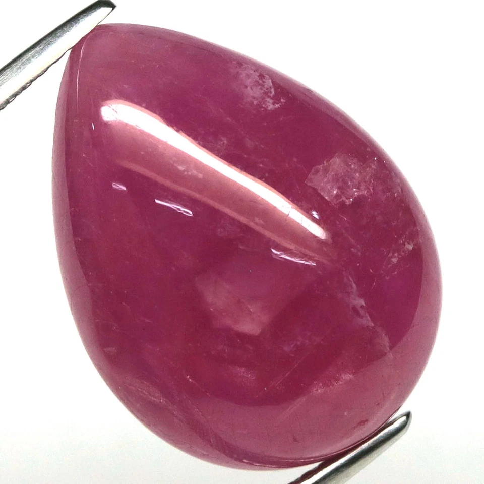 18.93 CT. Heated Red Ruby Madagascar Pear Cabochon 14 x 20 mm. - Image 2 of 4