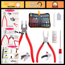 Premium Glass Cutting Tool Set - Heavy Duty Pliers  Cutter for Stained Glass, M
