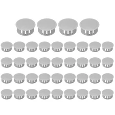 40 Pcs 22mm/7/8" Plastic Hole Plugs, Flush Type Round Plug Grey