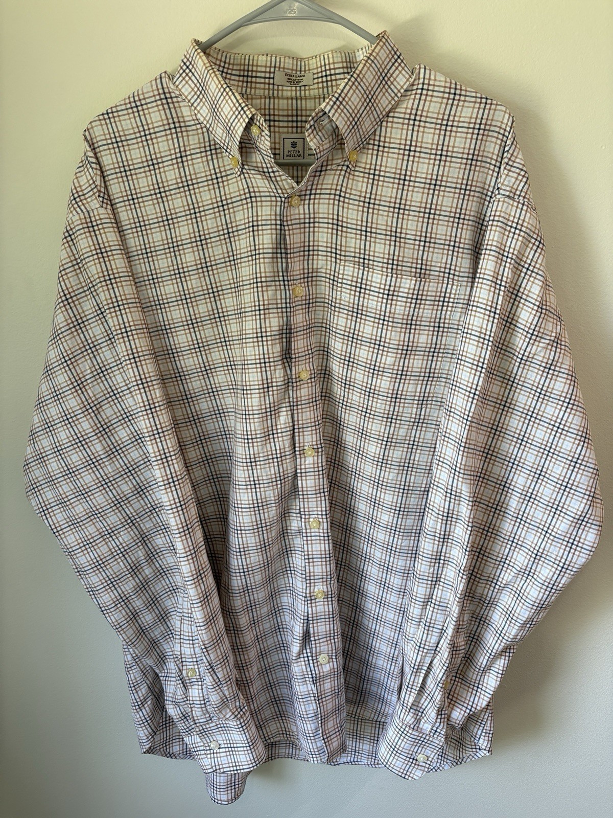 Peter Millar Plaid LS Button Down Plaid Multicolo… - image 2