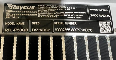 RAYCUS RFL-P50QB/ D/ZH/DG3 FIBER LASER | eBay