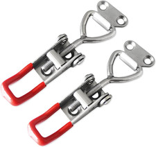2Pcs Toggle Latch Clamp 4001, Adjustable 304 Stainless Steel Pull Hasp Latches,