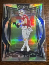 2024 Panini Select - Concourse Drake Maye #27 Silver Prizm Die-Cut (RC)