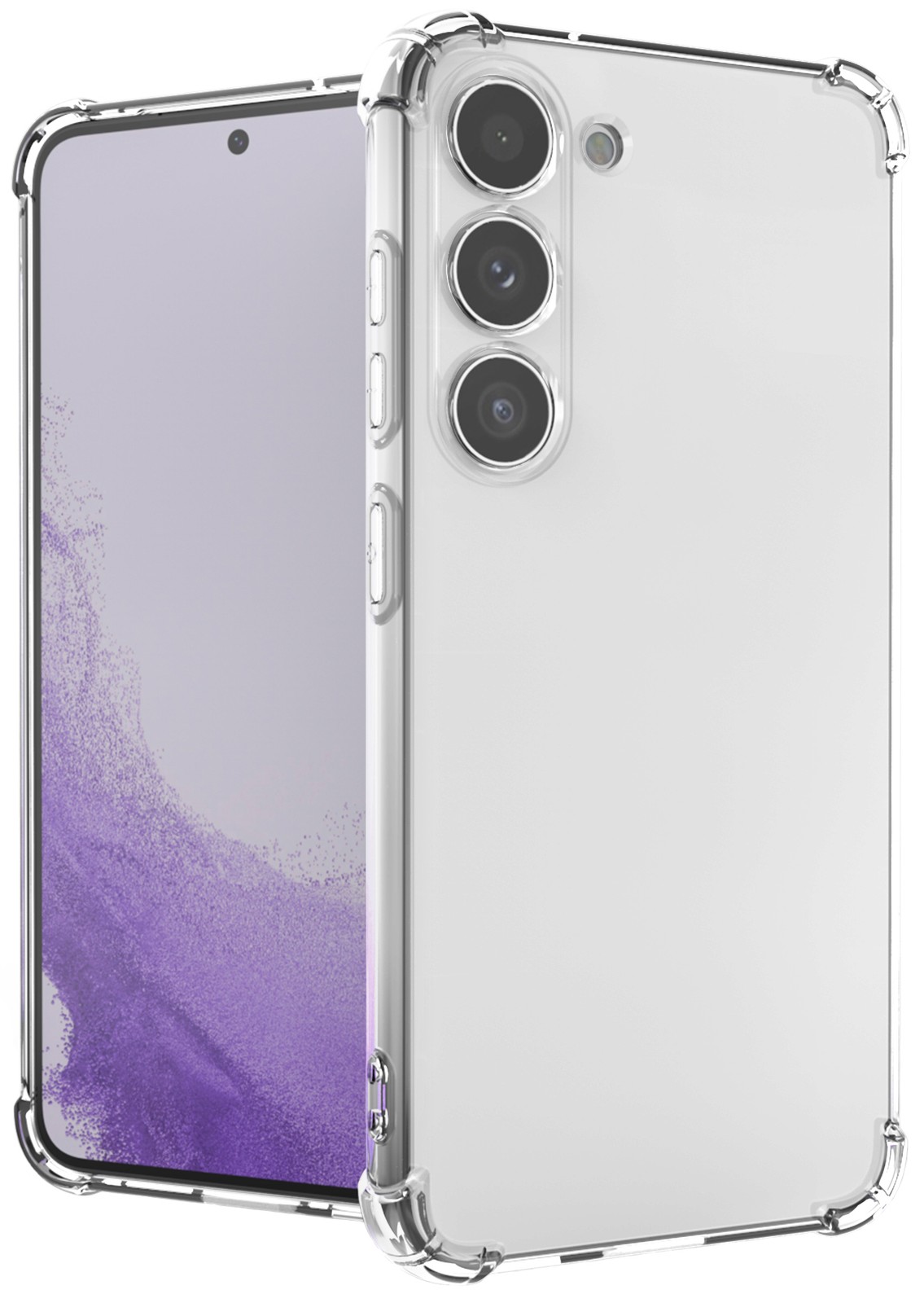 Clear Flex Gel TPU Skin Case Phone for Samsung Galaxy S23 (Cupped Camera Lens)