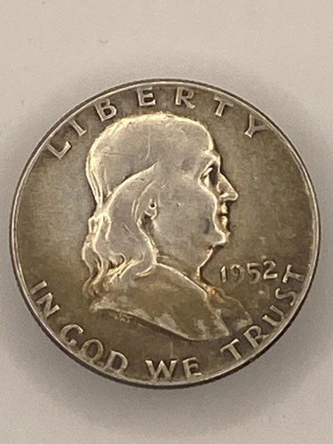 1952 Franklin Half Dollar 90% Silver Denver Mint Circulated Ungraded Coin