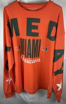 Miami Hurricanes Pressbox Mens Orange Size XL Long Sleeve Pullover Game Day NCAA