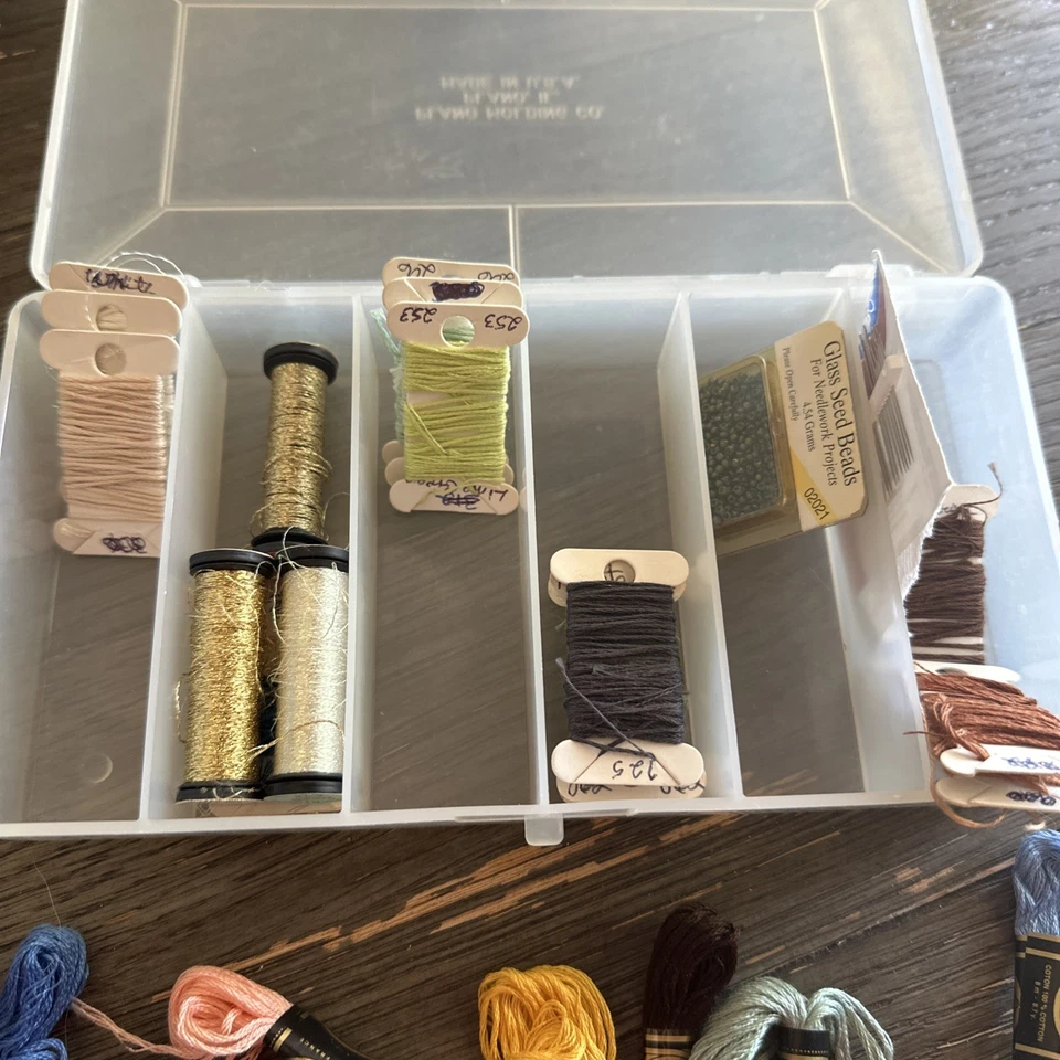 Lot Of Used/New DMC floss 100% Cotton embroidery thread skeins and extras - Image 2 of 4