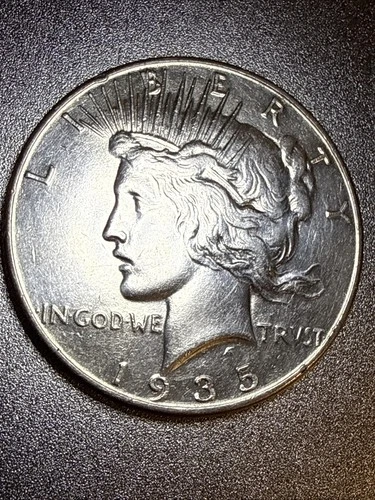 1935 Peace Silver Dollar AU! See Pics