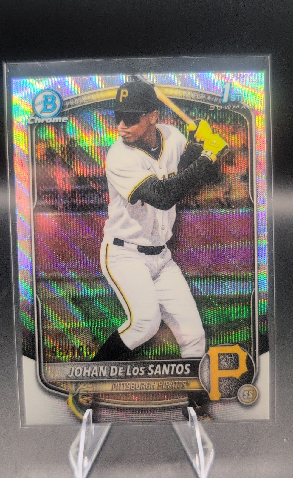 2025 Bowman Chrome - Prospects Johan De Los Santos #BCP-163 Wave Refractor /100