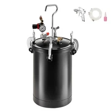 Spray Paint Pressure Pot Tank 15L/3.75gal Spray Gun Hoses Pressure Gauge