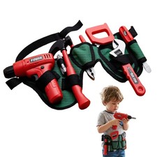 Kids Tool Set Toy Work Belt Drill Tools Building Construction Play Set Tool Kit