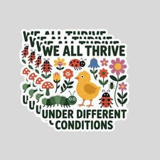 4PCS Inclusive Classroom Quote Stickers   Cute Nature Cartoon Style Gift Set