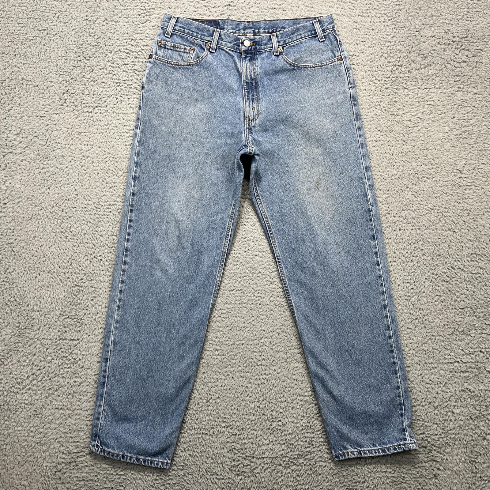 VTG Levi's 550 Jeans Mens 36x32 Blue Grunge Faded Relaxed Fit Tapered Leg Denim