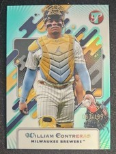 2025 Topps Pristine - William Contreras #134 Aqua Refractor /199