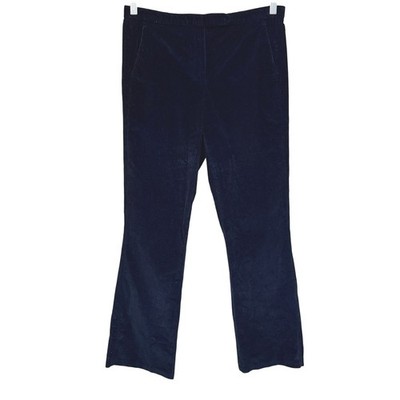S'MaxMara Corduroy Flare Pants 100% Cotton Workwear Women's Size 8 Navy Blue