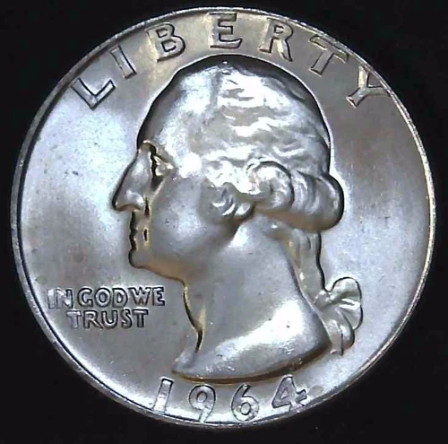 1964-D 25C Washington BU 90% Silver 26uww0204-14