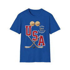 USA Double Gold Medal Hockey T-Shirt, Winter Sports Collection