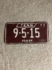 1973 TENNESSEE DEALER LICENSE PLATE
