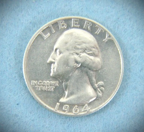 1964-D Washington Quarter, Shiny & Bright, VERY FINE CONDITION - #17
