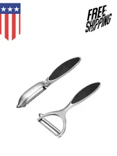 2-Pack Stainless Steel Vegetable & Fruit Peeler – Non-Slip Handle Potato Peeler