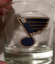 SET OF 6 ST. LOUIS  BLUES JACK DANIELS WHISKEY ROCK GLASSES