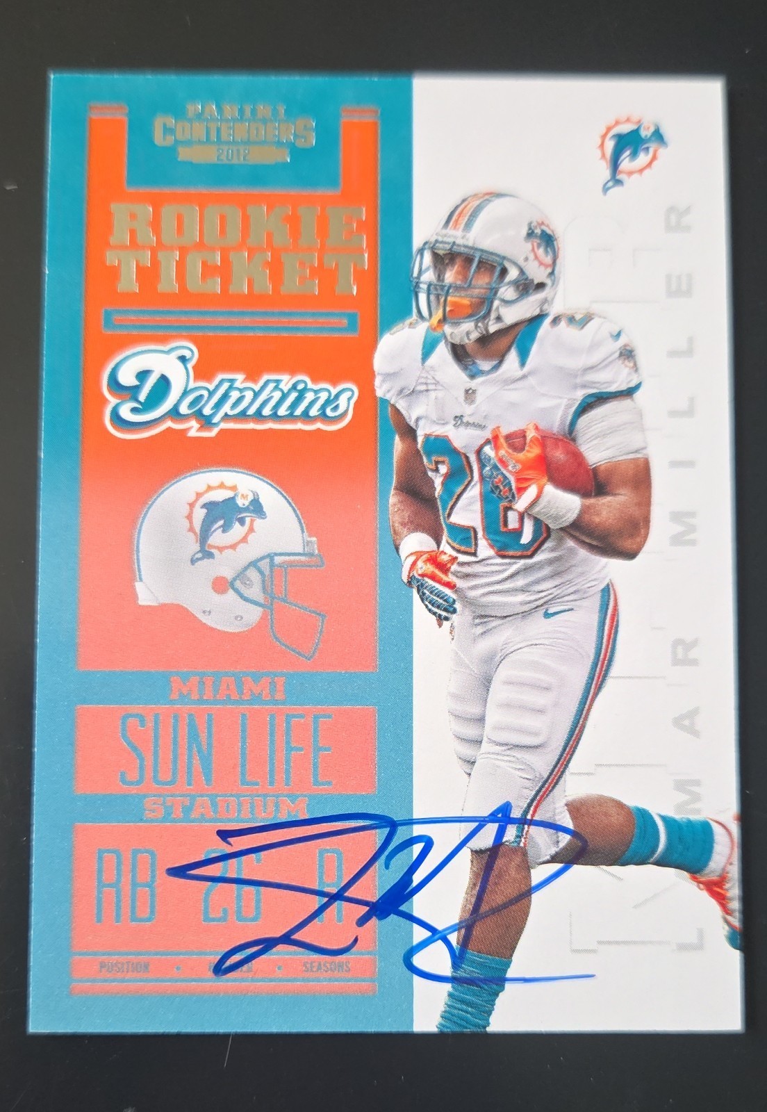 Lamar Miller Panini Contenders #212 Autograph