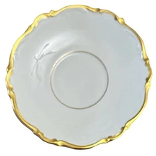 Mitterteich Bavaria Golden Lark Saucer Plates 6" Lot Set of 5 Made in Germany