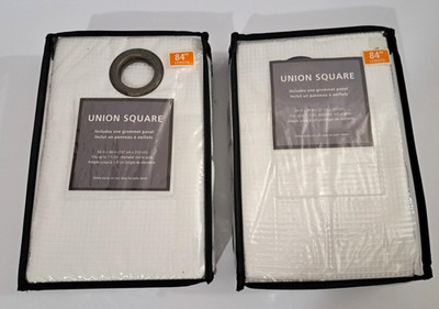 UNION SQUARE Grommet Panel White 54 in x 84 in Brand New