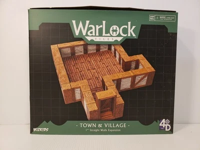 Warlock Tiles: 4D Expansion Pack 1 in. Town & Village Straight Walls WizKids - Image 1 of 4