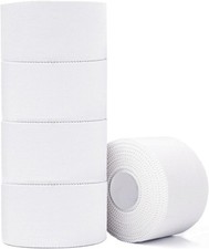 Athletic Tape,5 Pack White Sports Tape Cotton -5 Rolls