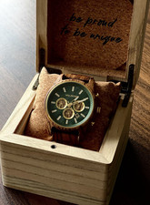 Holzkern Herren Armbanduhr Holzarmband Braun ...
