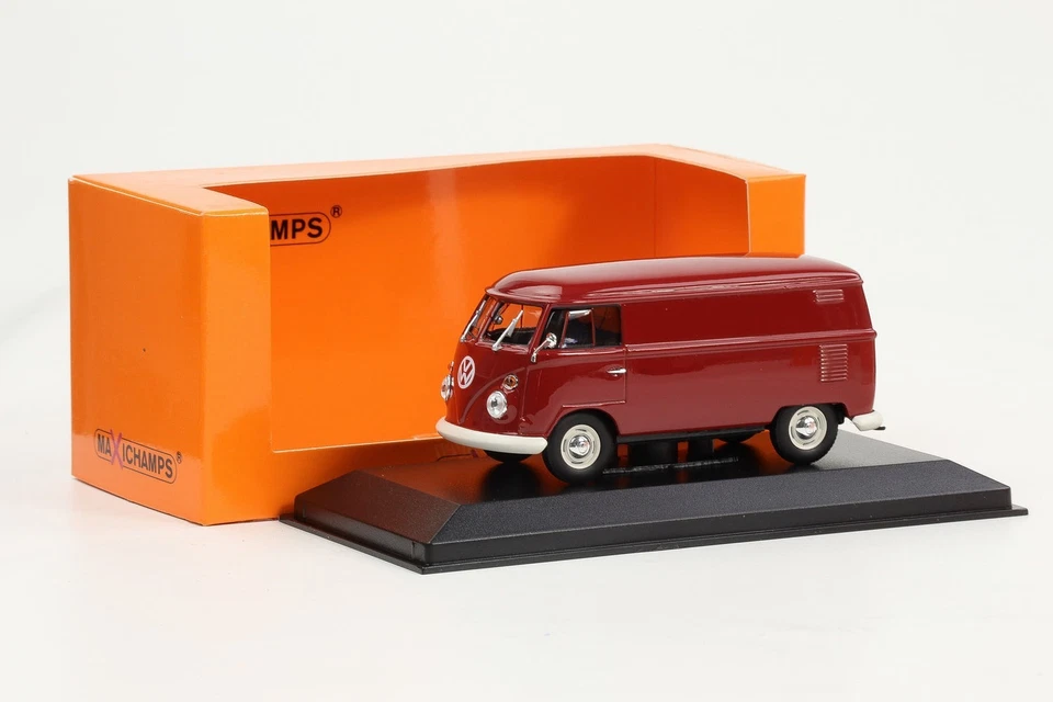 1:43 Minichamps Volkswagen VW T1 Furgone 1963 Rosso Maxichamps - Immagine 2 di 4