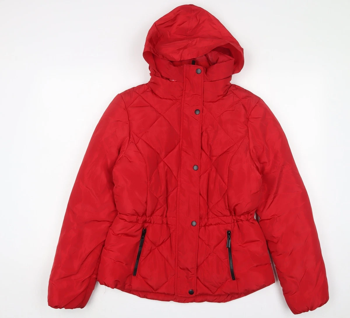 Polaire Zippée Femme Marks & Spencer Rouge - Taille 12, 100% Polyester, Occasion