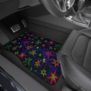 Retro Car Decor 80s and Arcade Car Floor Mats, Nostalgic Car Accessories Jdm set