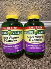 Spring Valley Super Vitamin B-Complex Tablets, 500 Count 2 Packs